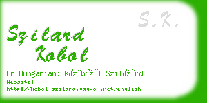 szilard kobol business card